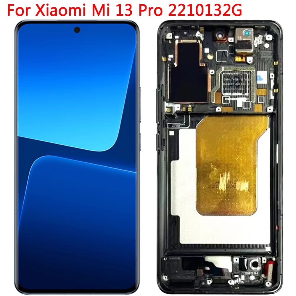 

For Xiaomi Mi 13 Pro LCD Display AMOLED Touch Screen With Frame 6.73" Xiaomi 13 Pro 2210132G Display LCD Assembly Parts