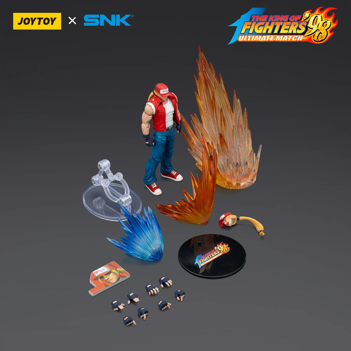 JOYTOY SNK KOF 98 Terry Bogard Actiefiguur, 1/18 Gearticuleerd Fatal Fury verzamelbaar gamepersonage met effectaccessoires