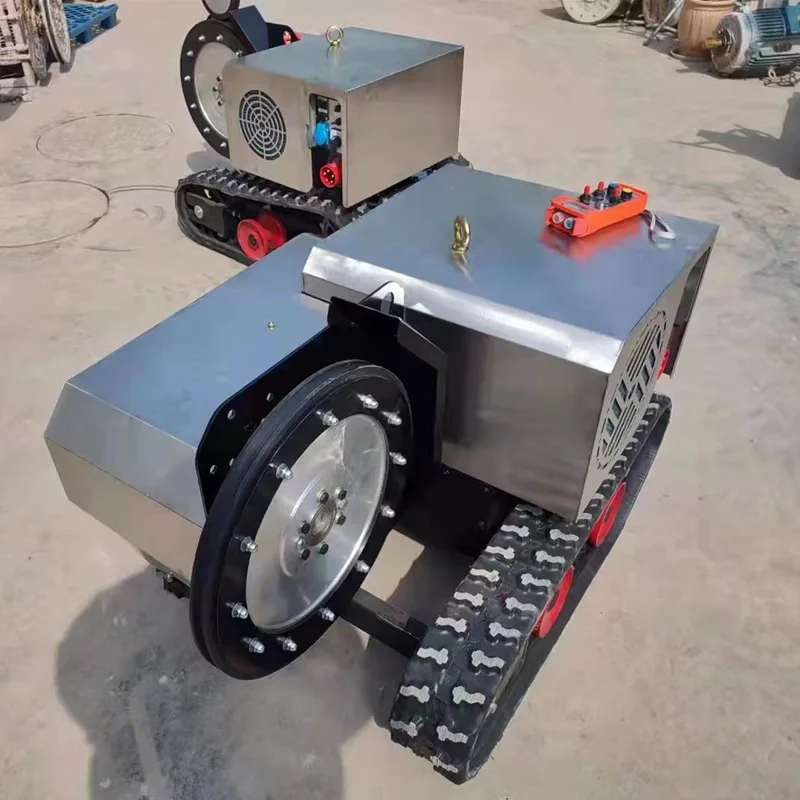Automatic 22kw Mountain Quarry Multi Wire Stone Cutting Track Diamond Wire Machine Electric Motor Wire Rope Saw Cutter Machine