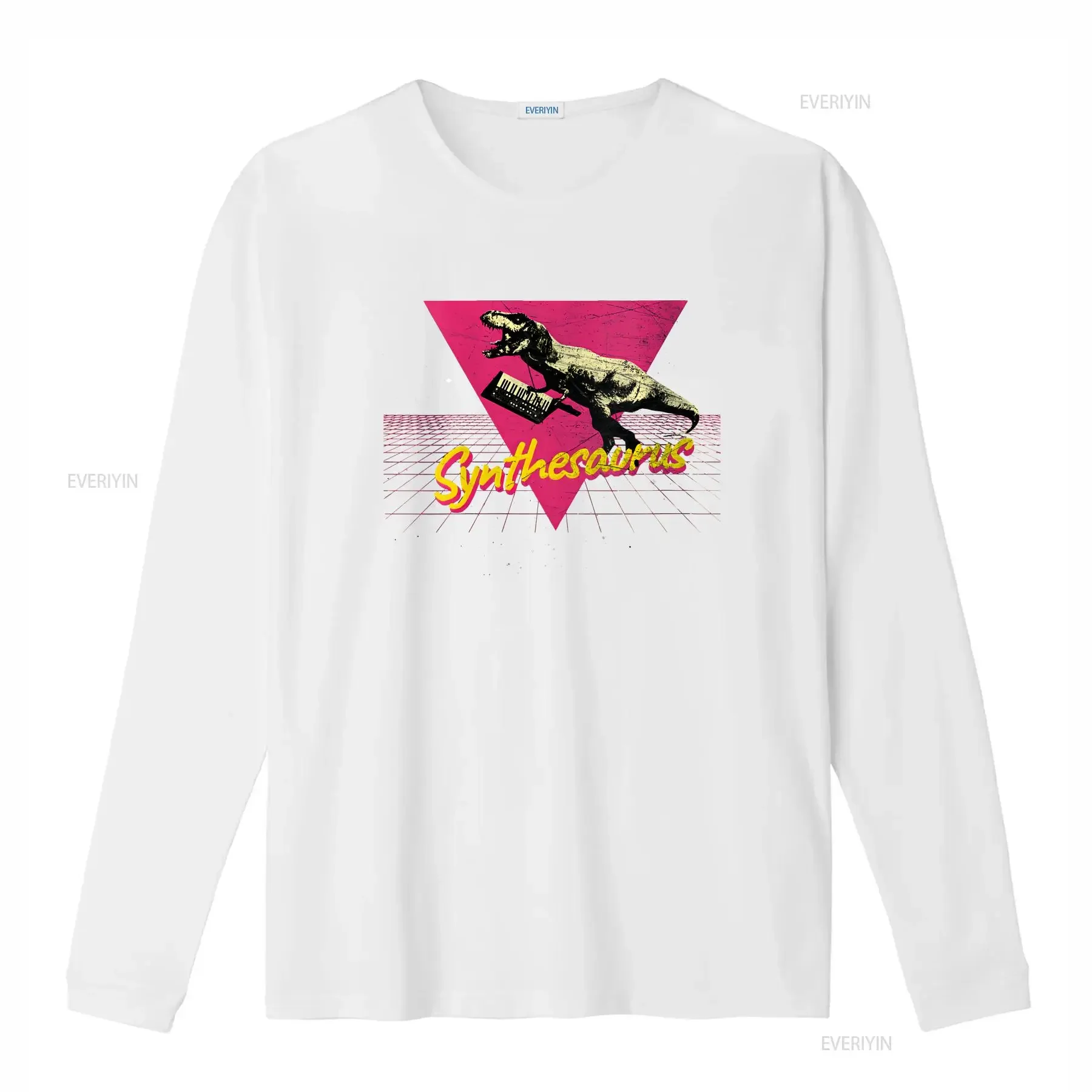 NEW LIMITED Keytar Synthesaurus Funny Synthesizer Nerd Vintage Synth T Shirt vintage Washed streetwear Comfortable Breathable