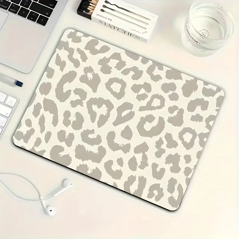 CIFBUY Small Gaming Mouse Pad Leopard Print Abstract Art PC Keyboard Desk Mat Durable Non-Slip Rubber Base Home Office Decor
