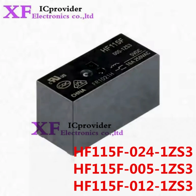 10Pcs Relay HF115F-005-1ZS3 HF115F-012-1ZS3 HF115F-024-1ZS3 250V 16A relay 8 pin relay 5V/12V/24VDC relay ICprovider