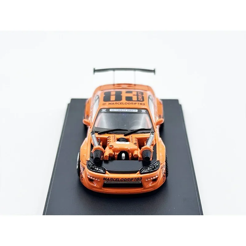 YS In Stock 1:64 Silvia S15 Marcelo Drift Cayenne V8 Engine Diecast Diorama Car Model Collection Miniature Toys