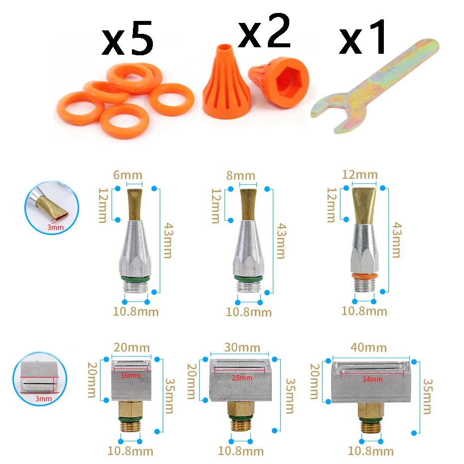 26 Different Sizes Glue Gun Accessories Copper Nozzle Small-bore Long Short Large Diameter Hot melt glue gun accessories