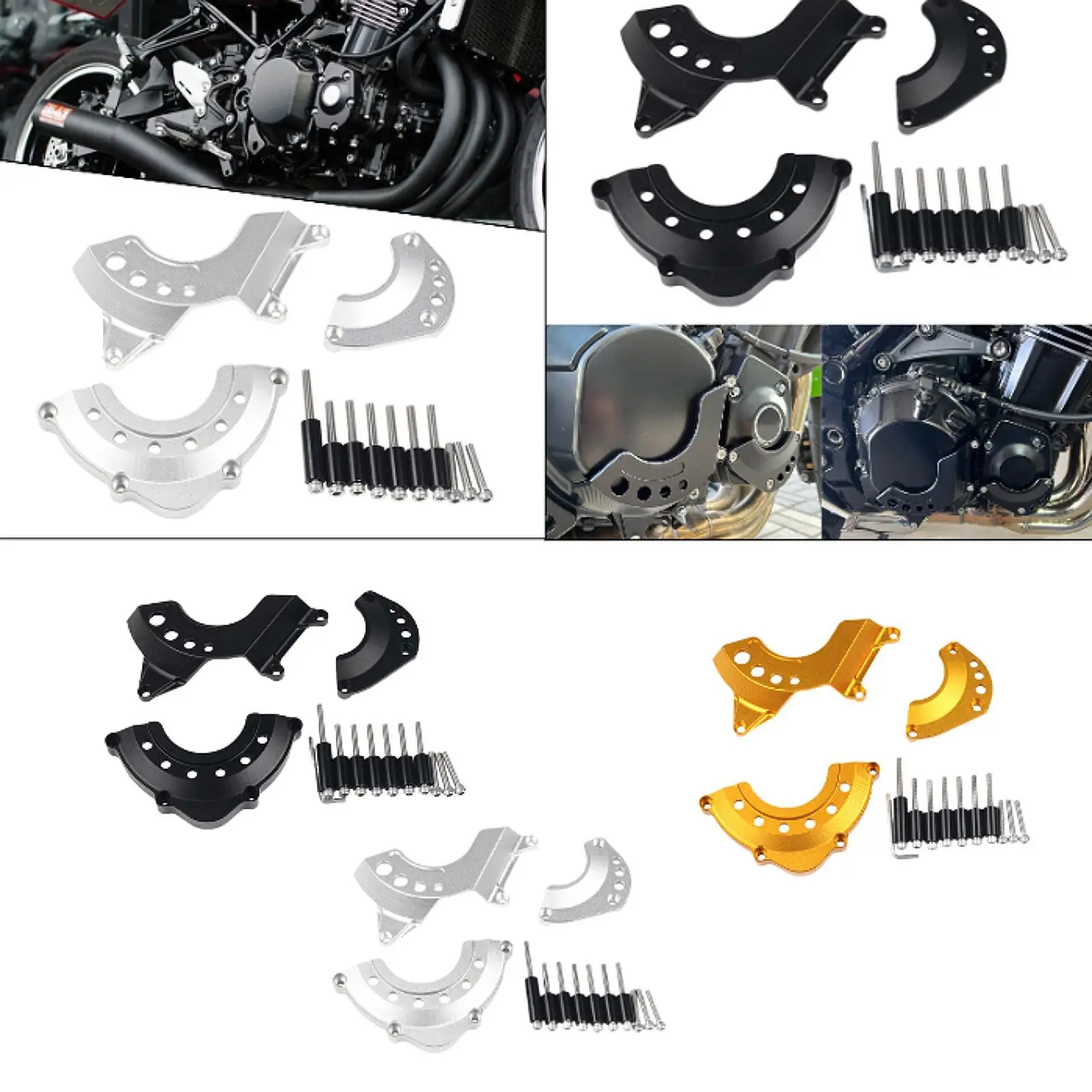 

Engine Guard Cover Slider Fairing Pad Protector Professional DIY Modified Metal Sturdy Stator Guard Cover for 2018-2024