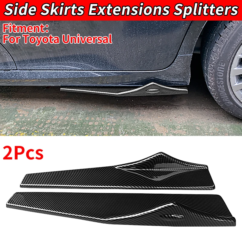 For Toyota Series Camry Universal Car Side Skirts Bumper Spoiler Protective Panels Anti-crash Diffuser Lip Protector ABS Mark X