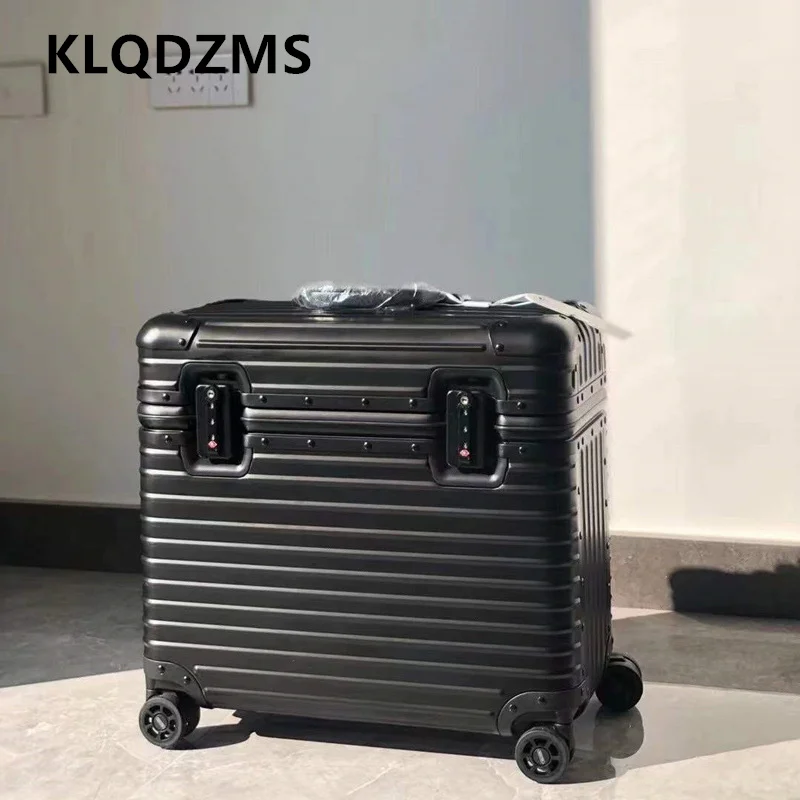 KLQDZMS Luggage Travel Bag Full Aluminum Magnesium Alloy Boarding Box 18