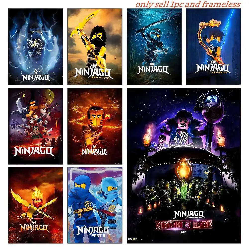 Cool Cartoon-N-Ninjago Poster Poster Water Proof Paper Print Room Decor Stickers Art Wall Decoration Bedroom Living Room