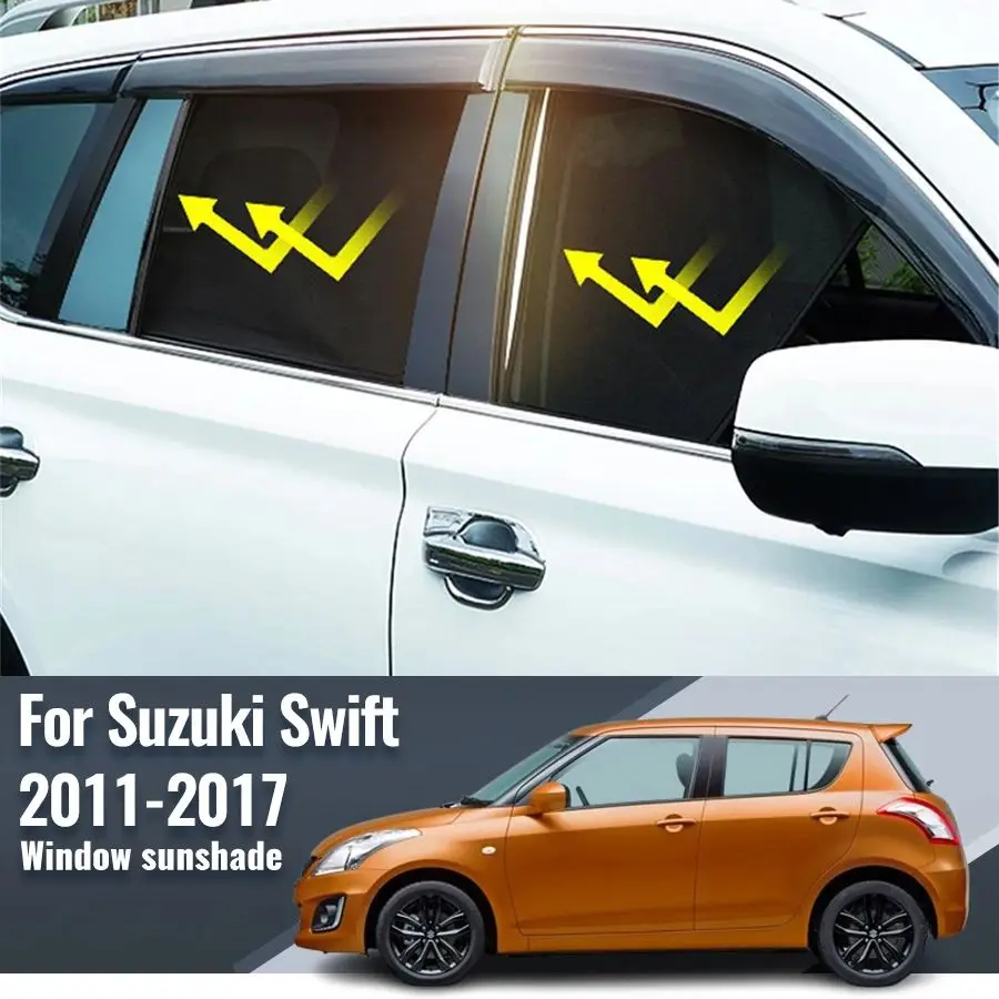 

Для Suzuki Swift 2011-2017 Магнитный автомобильный солнцезащитный козырек, передняя лобовое стекло, рамка для штор, сетка для детского заднего бокового окна, солнцезащитный козырек