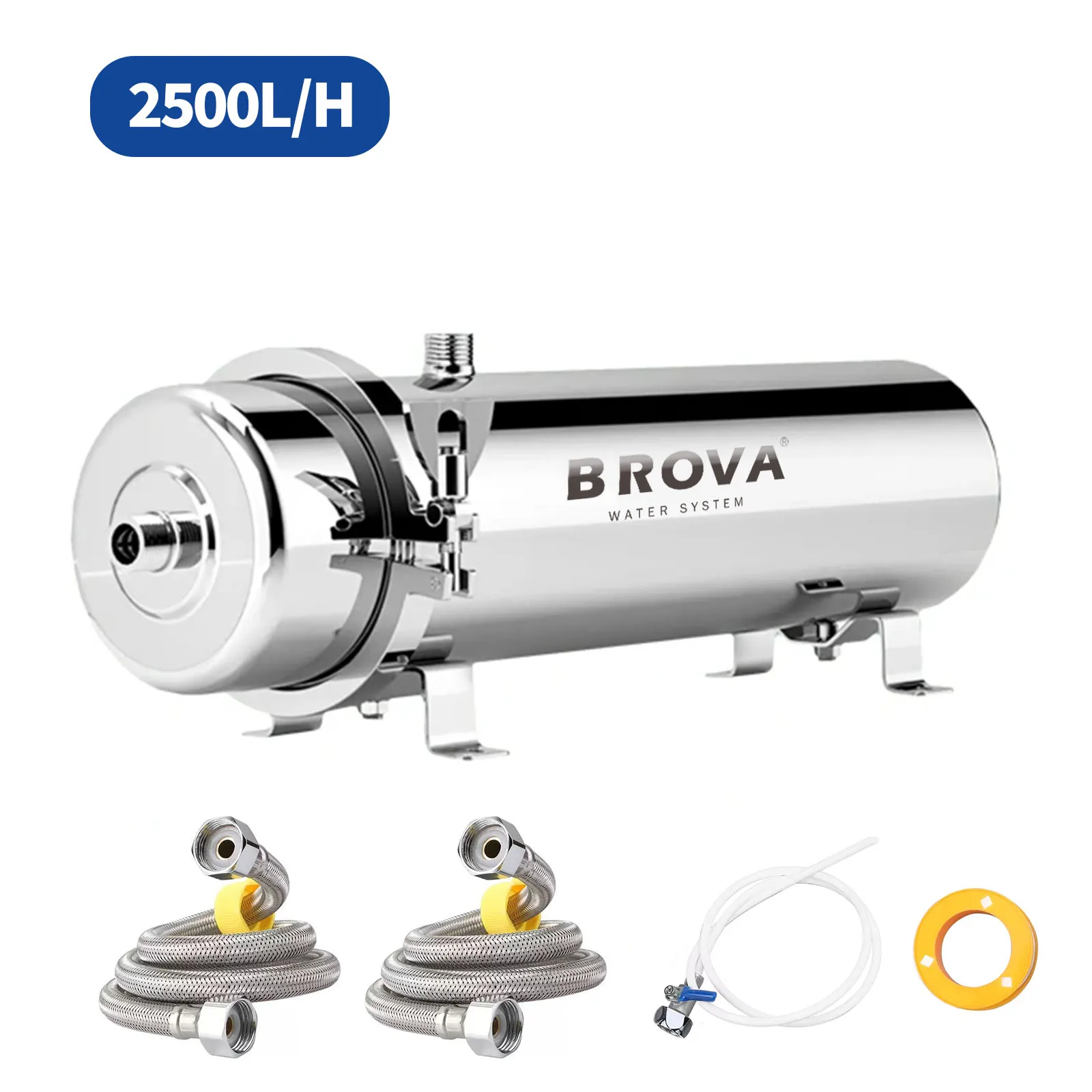 BROVA Hele huis thuis/commerciële waterzuiveraar 0,01 μm PVDF UF-systeem grote stroom 1000L-15000L/H SUS304 lagere kosten filterelementen