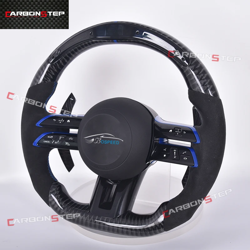 

For Mercedes Ben-z Am-g Glc Gle Cla W205 W204 W206 W221 W222 W223 W213 LED Carbon Fiber Steering Wheel