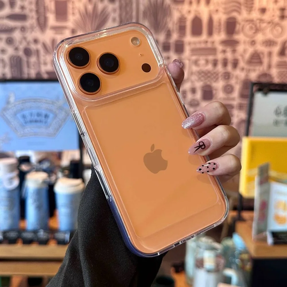 Luxuriöse Klare Harte Acryl-Handyhülle für iPhone 18 Pro Max 12 13 14 15 16 17 Pro Max Air 14 15 Plus Weiche Stoßfeste Schutzhülle – Detail 3