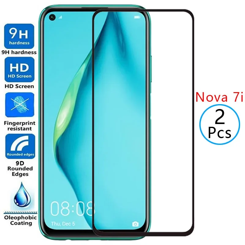 Защитное закаленное стекло 9d для huawei nova 7i, защитная пленка для экрана nova7i nov7 i i7, защитная пленка huawey huwei hawei huawi huawe