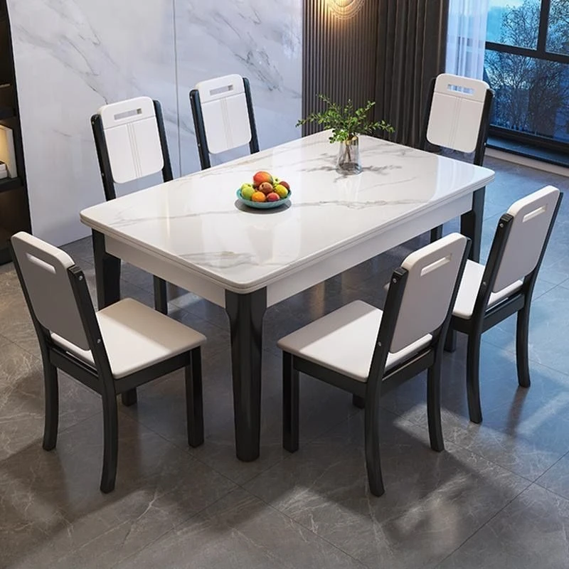 

Прямоугольный роскошный обеденный стол для гостиной, мрамора, скандинавской кухни, домашний обеденный стол, современные ножки, наборы садовой мебели Mesas De Comedor