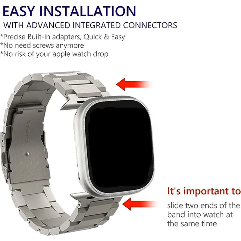 Bracelet for Apple Watch Ultra Band 49mm 44mm 45mm 42mm 40mm,Stainless Steel Strap Wristband for iWatch Ultra SE 8 7 6 5 4 3 2 1