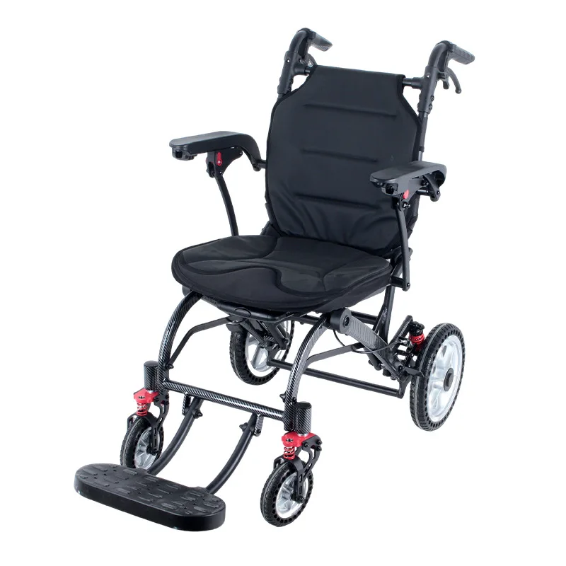 Wheelchair lightweight folding small for the elderly young people fractures portable travel easy