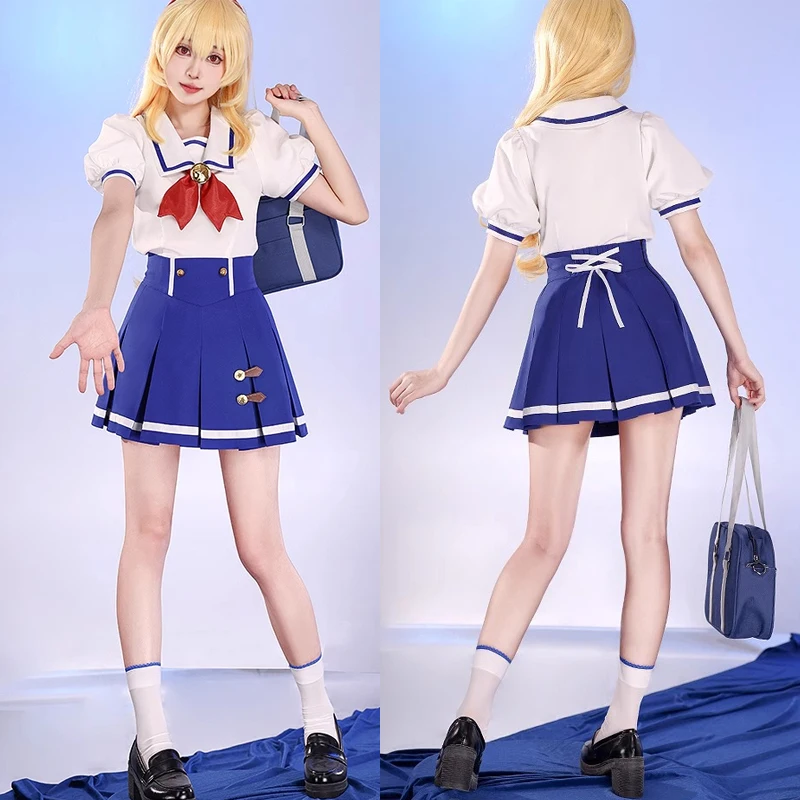 Hoshimiya Ichigo/Kiriya Aoi Cosplay Anime Aikatsu! Costume Lovely Summer School Uniforms Skirt Suit Halloween Role Play Clothing