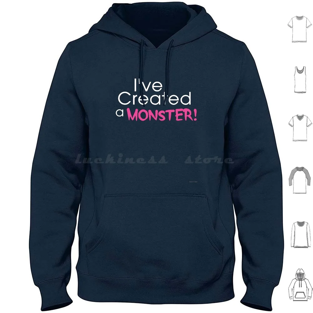 I'Ve Created A Monster-Pink Adult V1 Hoodies Long Sleeve Monster Creature Kids Child Halloween Mommy Me Daddy Me