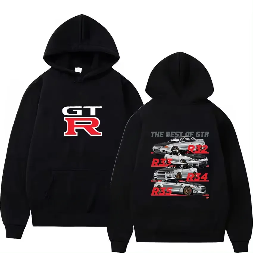 2024 Initial D GTR Skyline R34 Pullover New Hoodies Sweatshirts Men's Y2k male Fall Winter Unisex Oversized Casual Couple tops