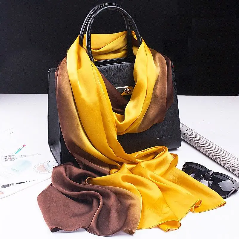 

Luxury Brand Women Summer Silk Scarves Shawl Lady Wrap Soft Female Fashion Designer Beach Bandanna Foulard Muffler Pareo Q294