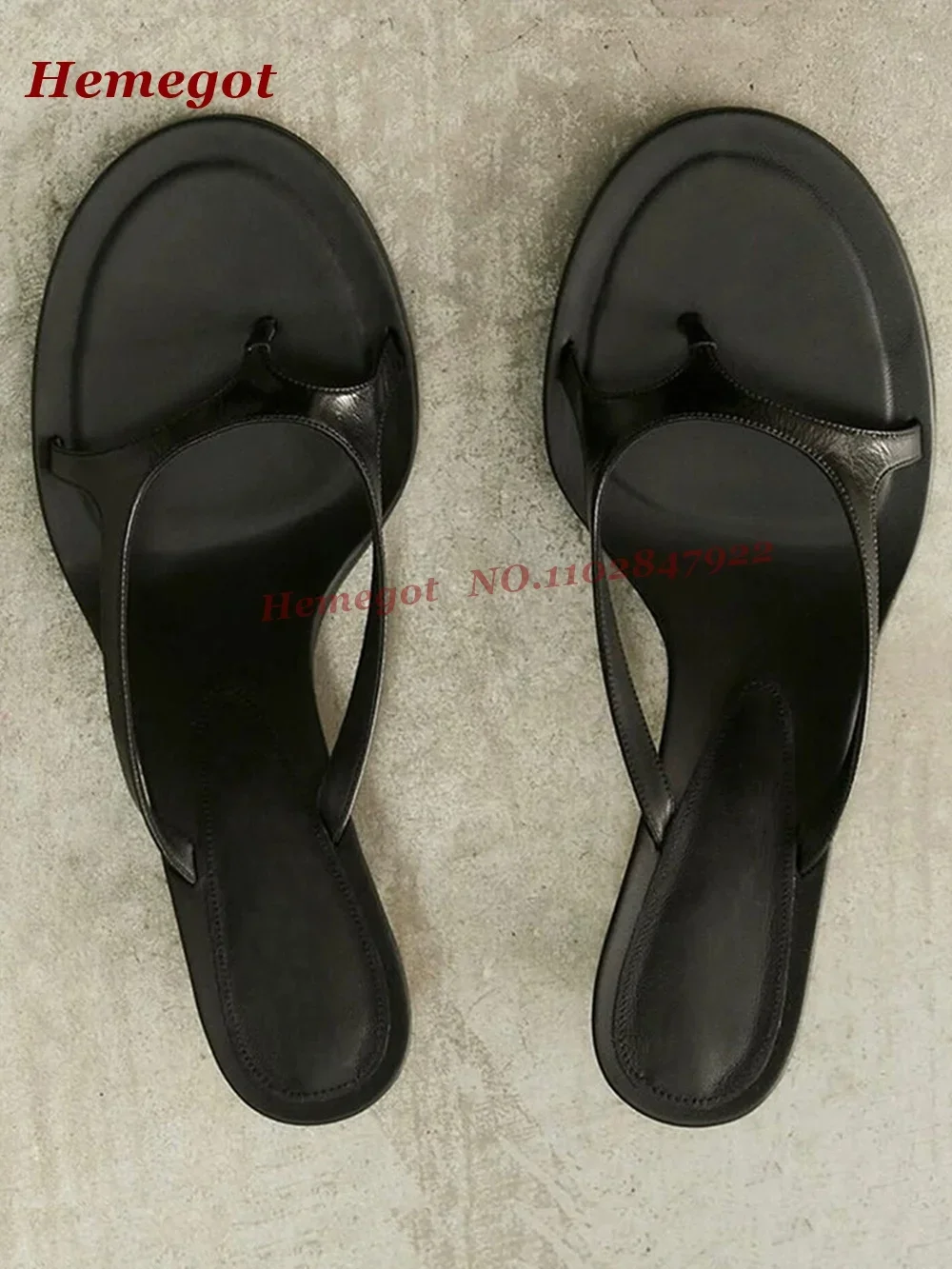 Side Air Patchwork Solid Women's Slippers Black Clip-Toe Kitten Heels Slippers Outside Casual Concise Shoes Summer 2026 New Sexy view 3
