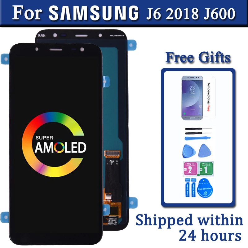 

LCD Super AMOLED For Samsung Galaxy J6 2018 J600 J600F J600Y Screen Display With Touch Glass Panel Assembly Replacement