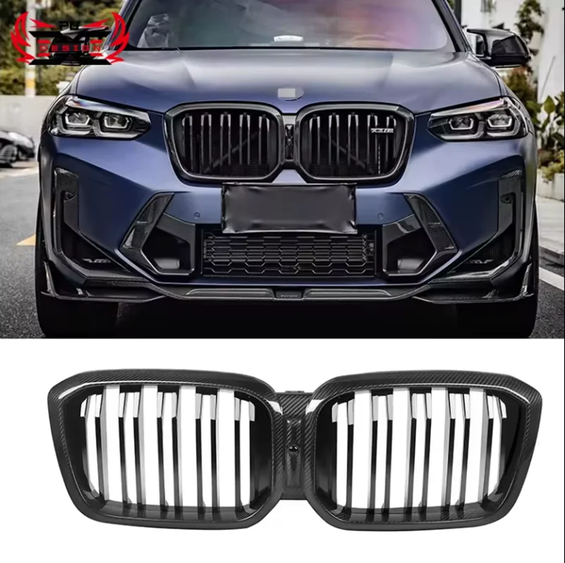 Grill Front bumper grille Carbon Fiber Front Air Inlet parts Body kits For BMW X3 G01 X4 G02 X3M F97 x4m f98 LCI