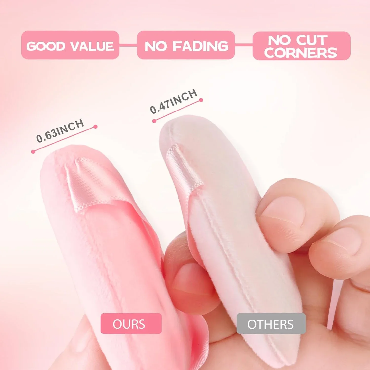 完璧な美しさのための豪華でソフトなプロフェッショナル メイクアップ パフ セット - 繊細な仕上がりのためのプレミアムな質感 - 精密に作られたトライアング