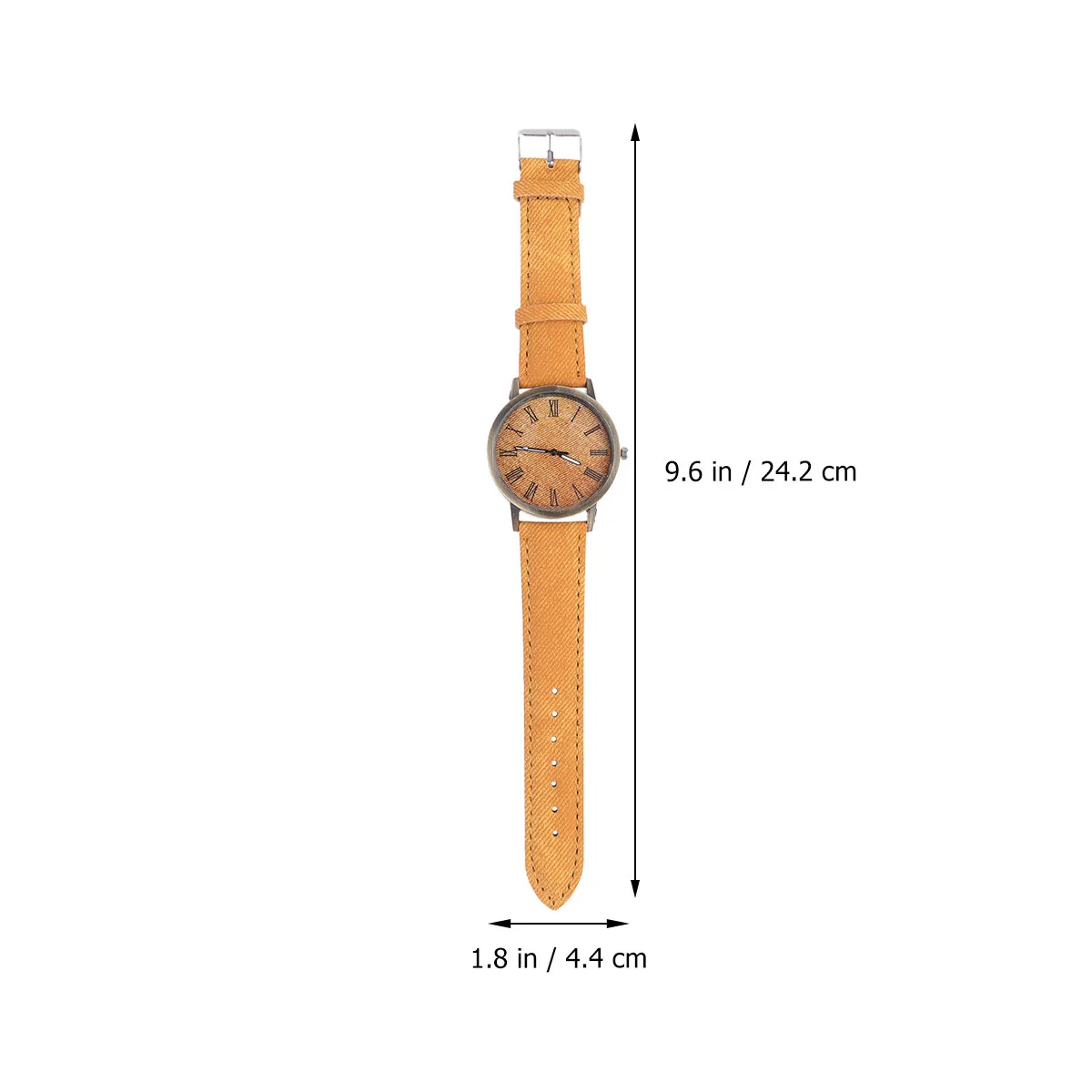 Canvas Watch Orange Fashion Quartz Wrist Watch Elegant Delicate Wrist Decoration Stylish Everyday Wear Gift for Women and