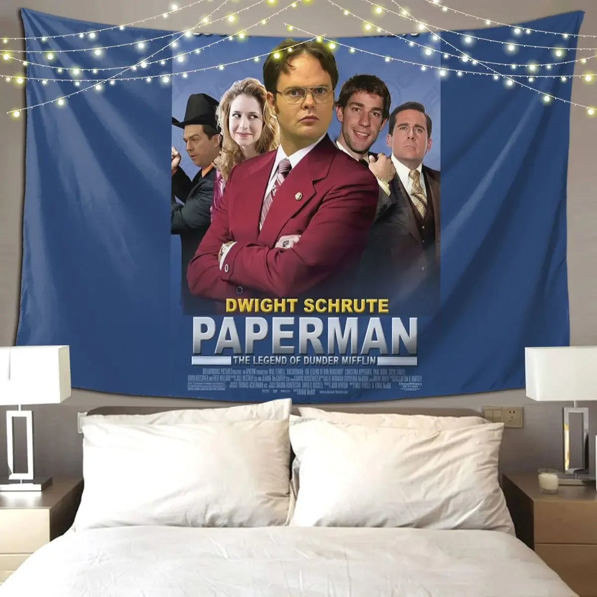 Dwight Schrute - Paperman Tapestry Art Wall Hanging Aesthetic Home Decor Tapestries for Living Room Bedroom Dorm Room