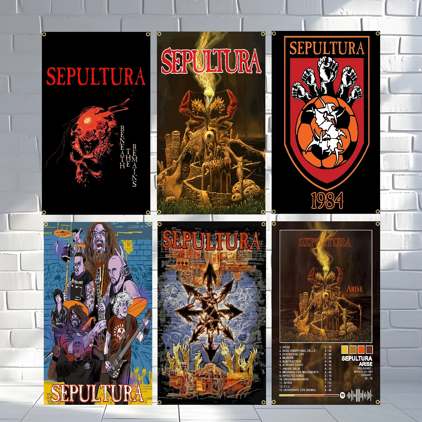 Heavy Metal  s-Sepulturas Band Rap-Metal Music Album Flags Polyester Printed Banner For Home Decoration