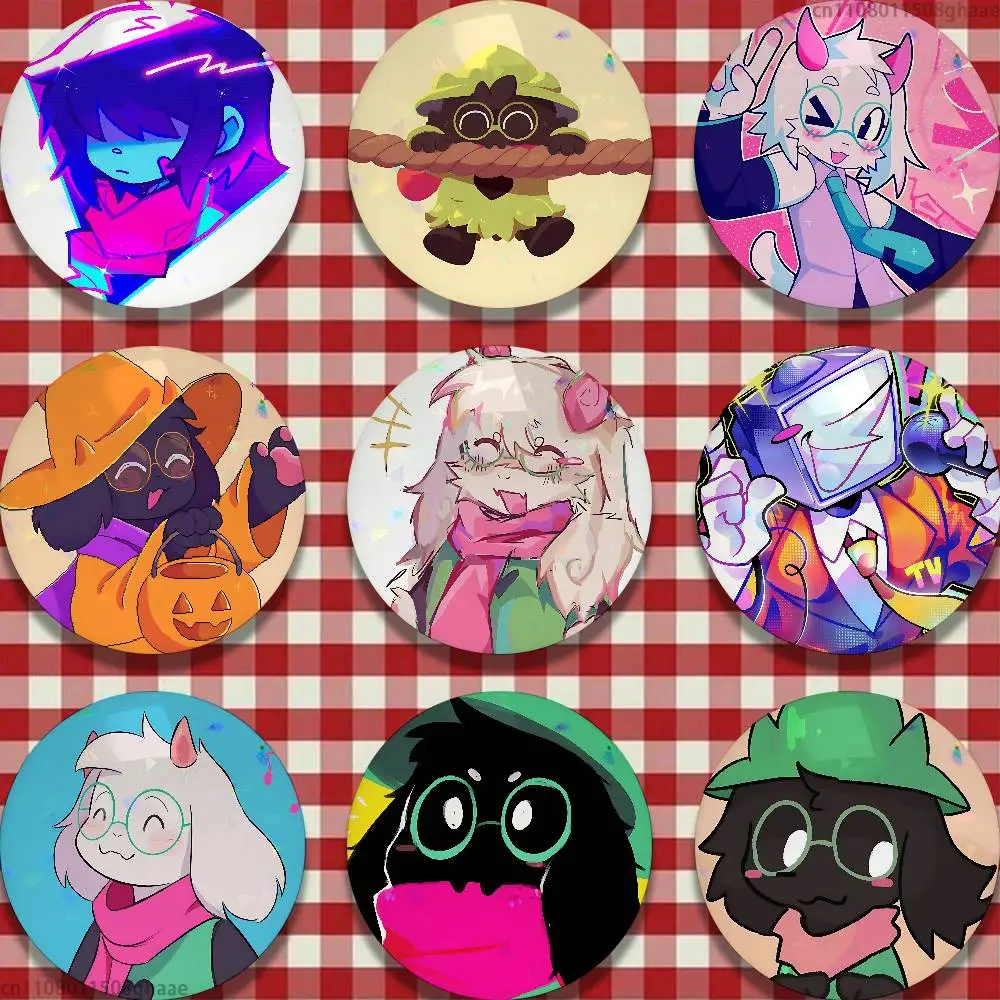 

Deltarune Ralsei Game 32/44/58mm Handmade Pins Round Brooch Badge Backpacks Clothes Jewelry Gifts