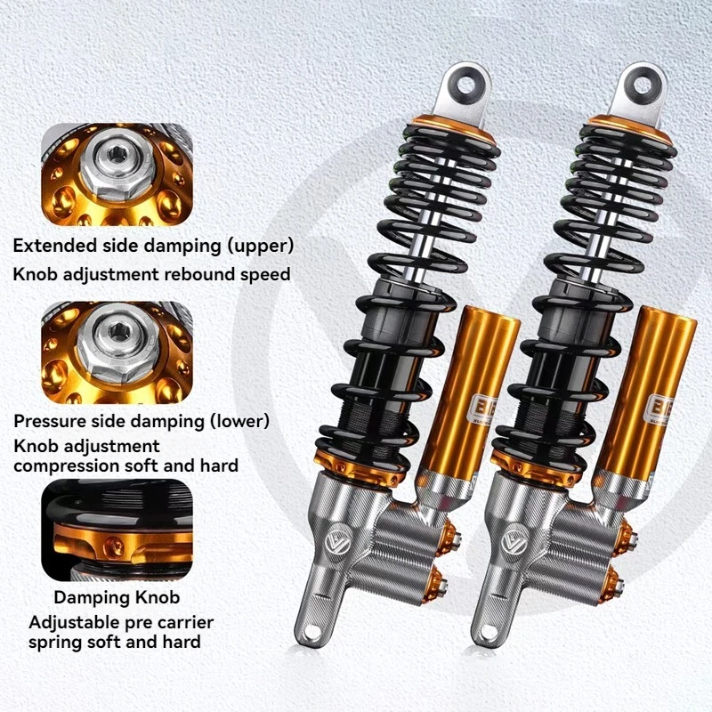RS3pro New Rear Shock Absorber for  XMAX300 Nitrogen Cylinder Damping Feature