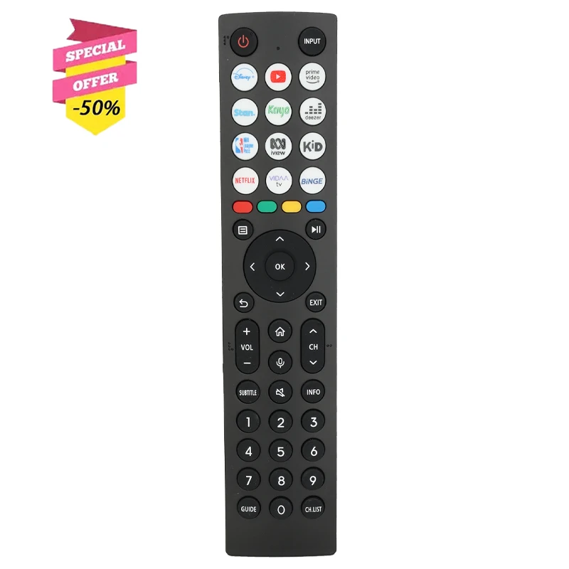 

ERF2R36H IR Remote Control For Hisense UHD 4K Smart TV 43A7HAU 50A7HAU 55A7HAU 65A7HAU 75A7HAU 85A7HAU 55U7HAU 65U7HAU 75U7HAU