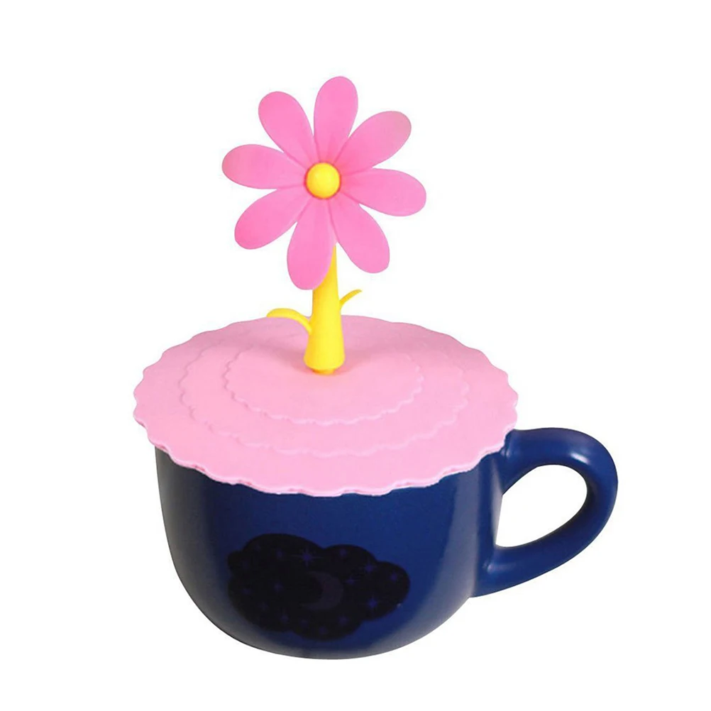 

Silicone Cup Lids Leak Proof Mug Covers Dust Resistant Sealed Drink Lid for Coffee Tea Food Grade Reusable Mug Cover Glass