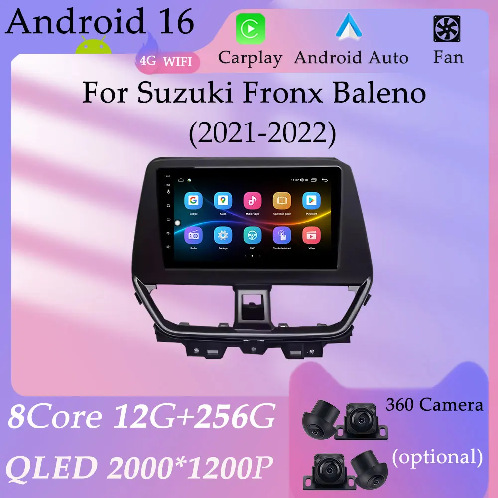CarPlay Android for Suzuki Fronx Baleno 2021 - 2022 GPS Navi Car Radio Multimedia Player Split Screen DSP Stereo HD Screen WIFI