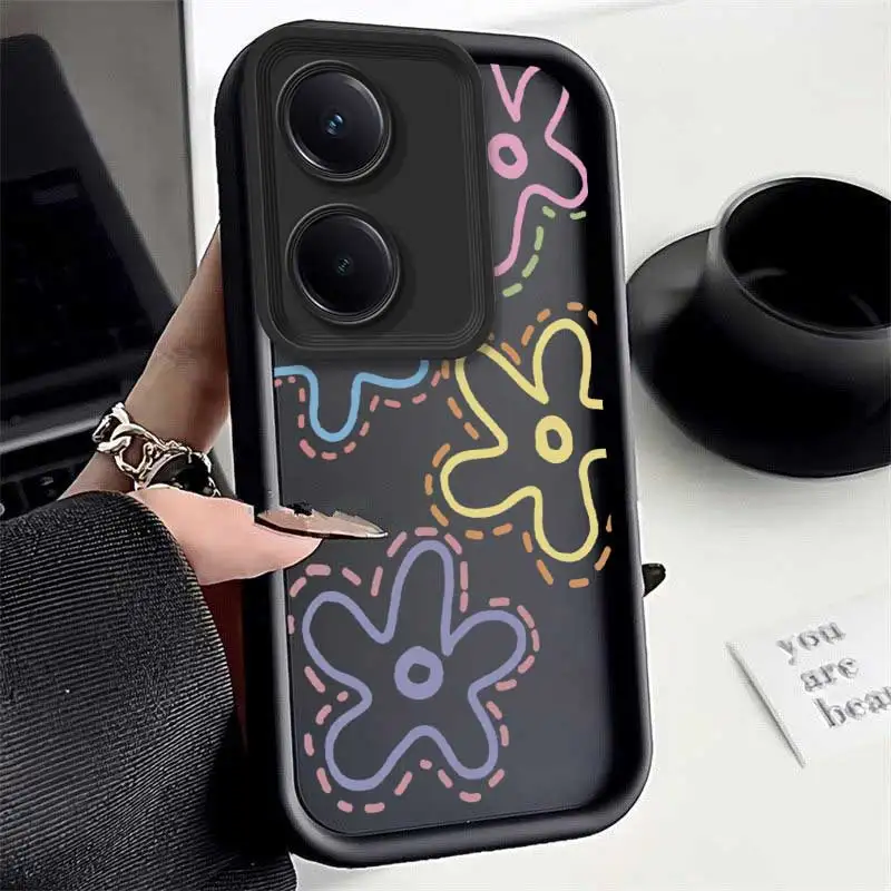 Y100 Colorful Blooms Sky Eye Ladder Phone Case For VIVO Y91 Y91i Y89 V29 V29Pro V27 V25 V23 V21 X90 X90Pro X80 X70 Cover