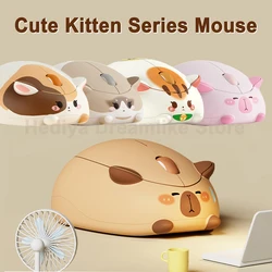 Kitten Theme 2.4G Wireless Mouse Cute Creative Designed Ergonomic Mause USB Optical Animal Mice For PC Laptop Kids Friends Gift