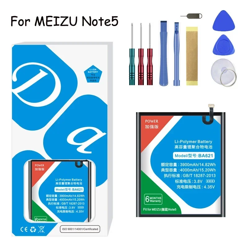 XDOU Battery BT42C BT61 BA621 For Meizu Meilan M2 M3 M5 Note 2 3 5 MeizuNote5 MeizuM3Note Replacement Bateria + Free Tools