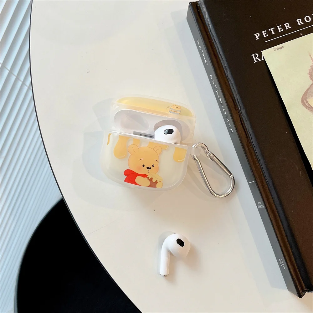 Earphone Case for AirPods Pro Cute Cartoon Anime Pooh Bear Lotso Headphone Case for AirPods 1 2 3 Pro 2rd Headset Protect Cover image 3