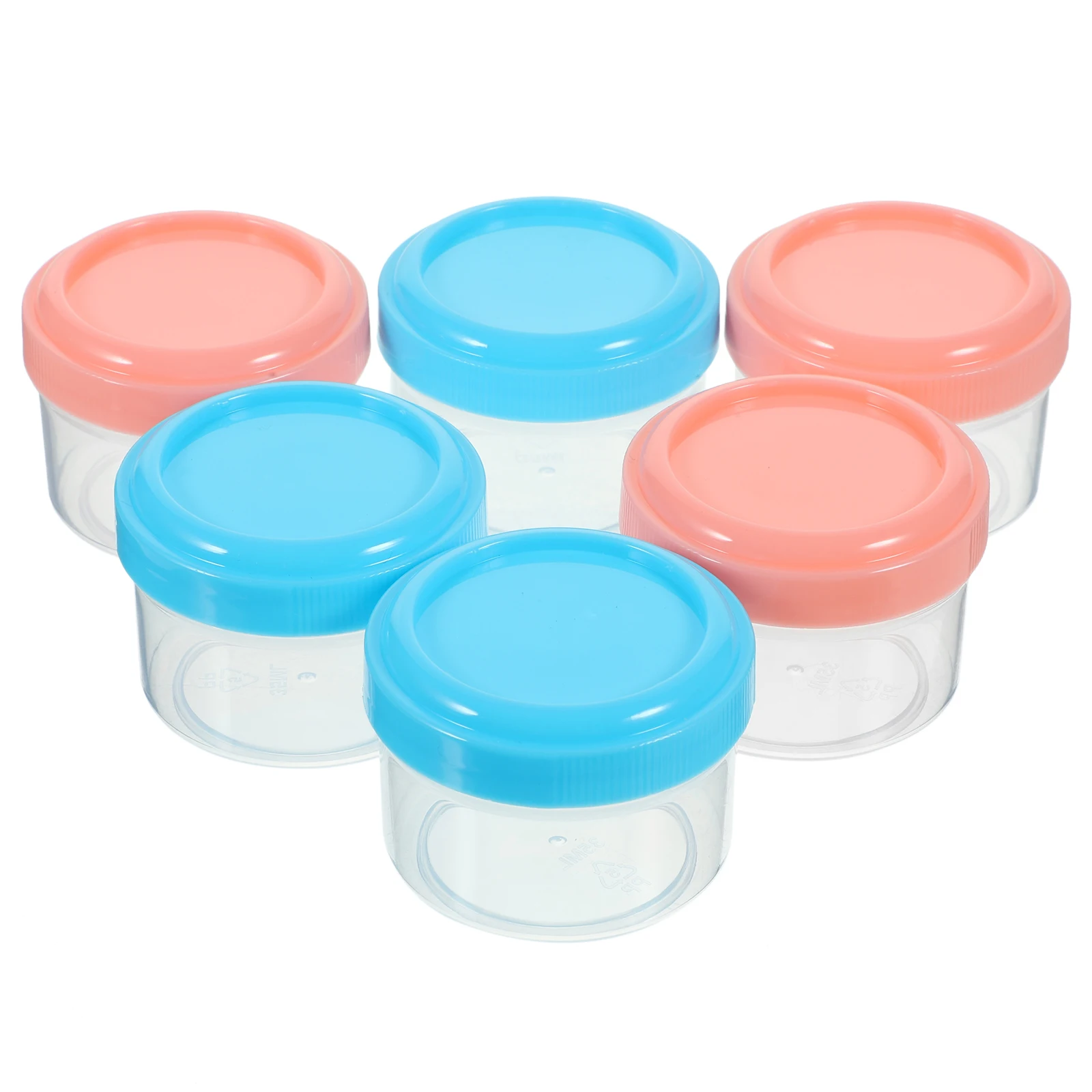 

6pcs PP Sauce Containers Leakproof Condiment Bowls Portable Spice Storage Boxes for Picnic Meal Prep with Lids Mini Seasoning