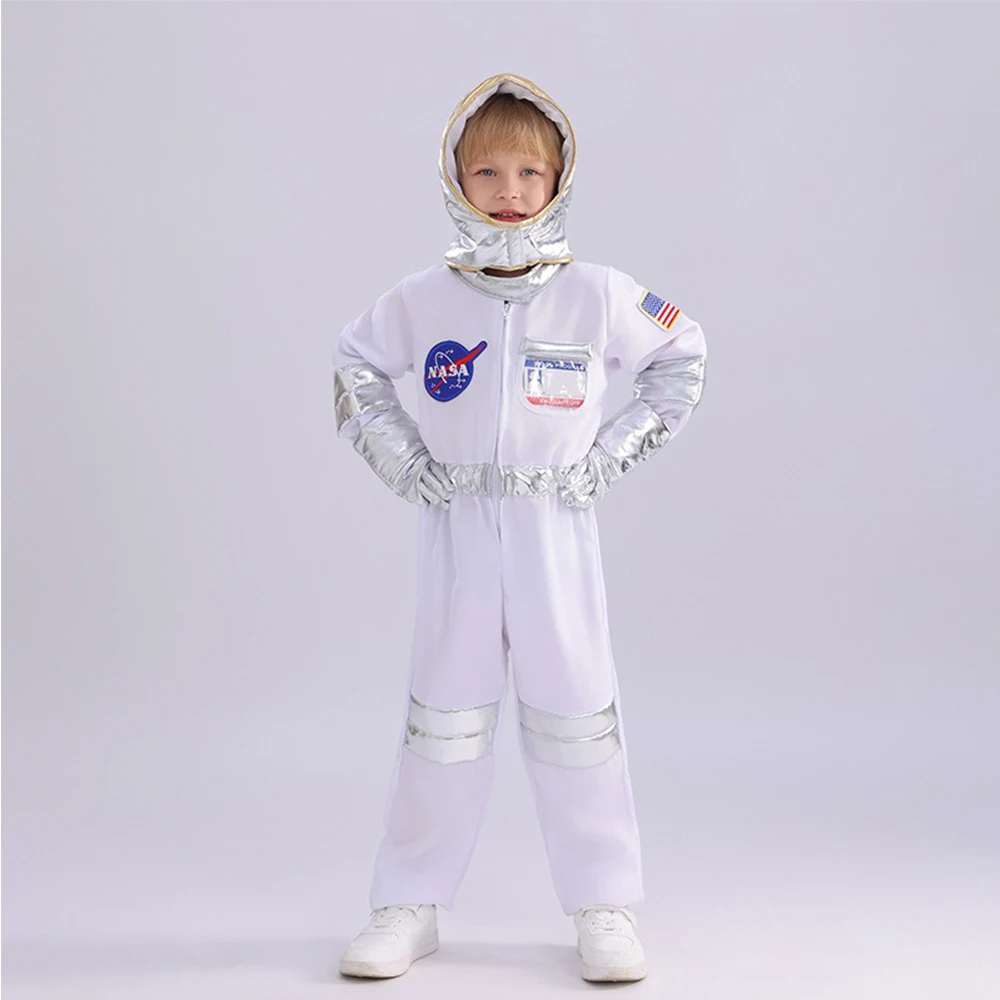 Halloween Kids Astronaut Costume Spaceman Costume Boy and Girl Space Astronaut Costume for Kids Jumpsuit Astronaut Suit Children