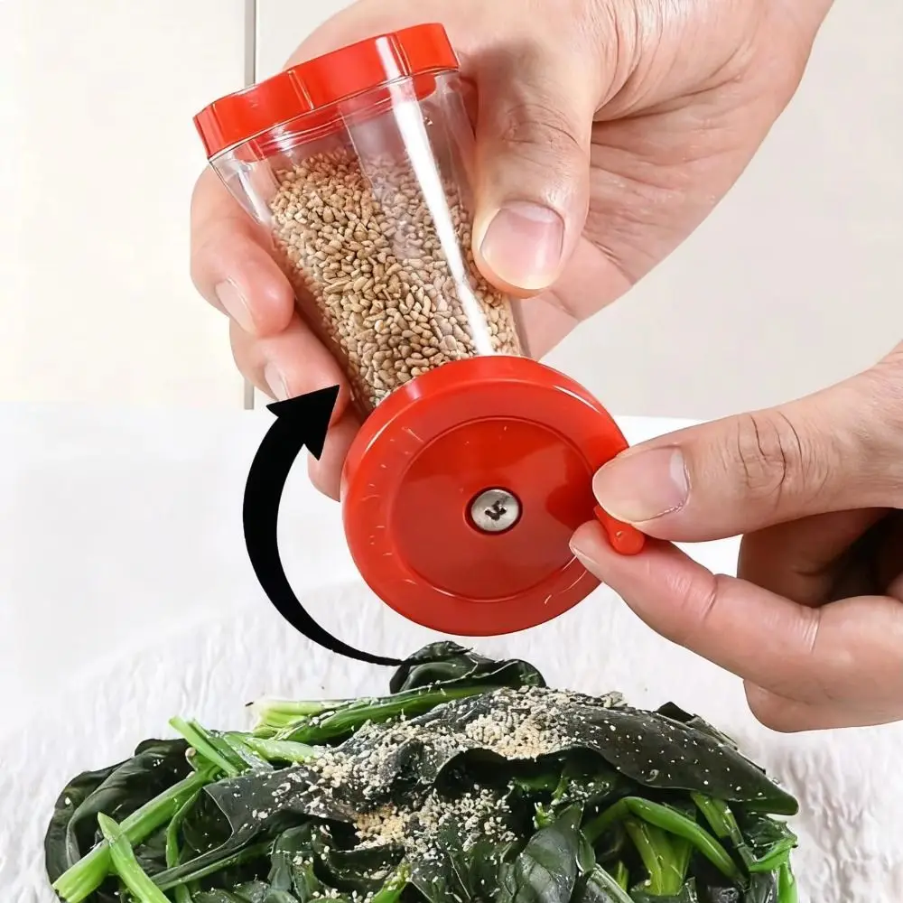 New Hand-Rotated Sesame Seed Grinder Plastic Multifunctional Spice Grinder Spice Container Home Kitchen Tool