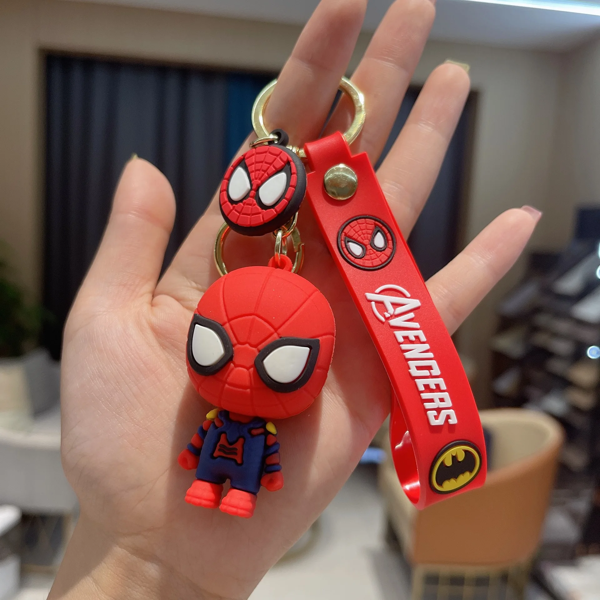 Disney-Porte-clés pendentif Spider Man Cartoon Anime, porte-clés de voiture, bague JOKey, sac de téléphone, bijoux de face, cadeaux pour enfants