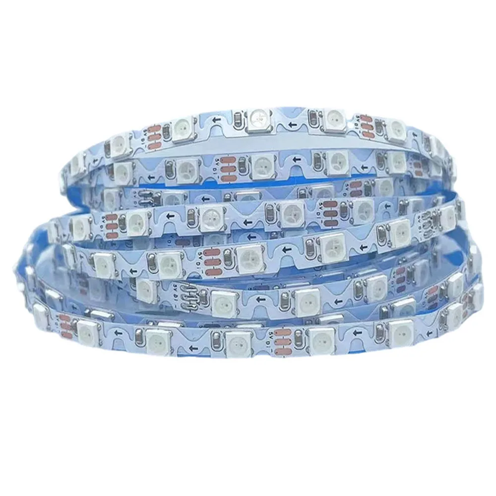 5V RGB WS2812 Led Strip S shape 60Leds Bendable Type Addressable WS2812B 5mm 8mm PCB 1/2/3/4/5M RGB LED Pixel Strip Full Color