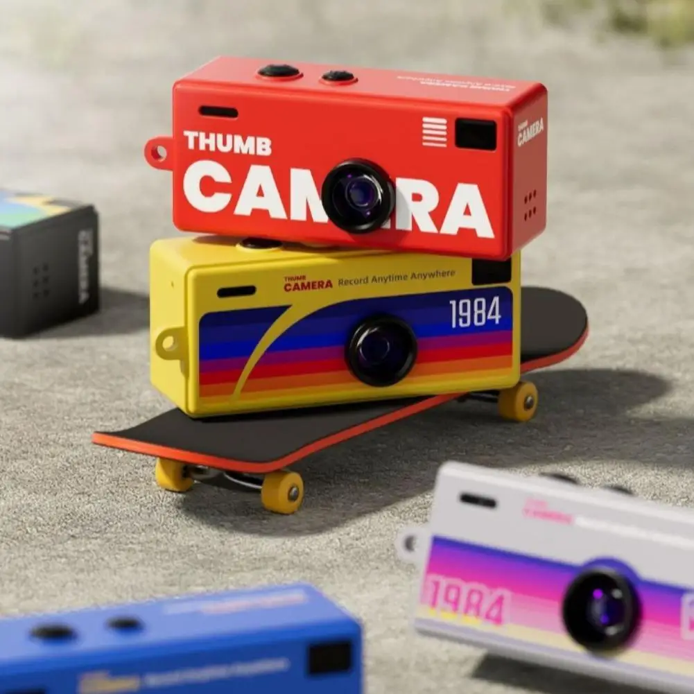 كاميرا صغيرة ريترو الإبهام المفاتيح 0.96 بوصة عمل كاميرا دعم بطاقة الذاكرة 1080P كاميرا فيديو صغيرة جدا مسجل فيديو