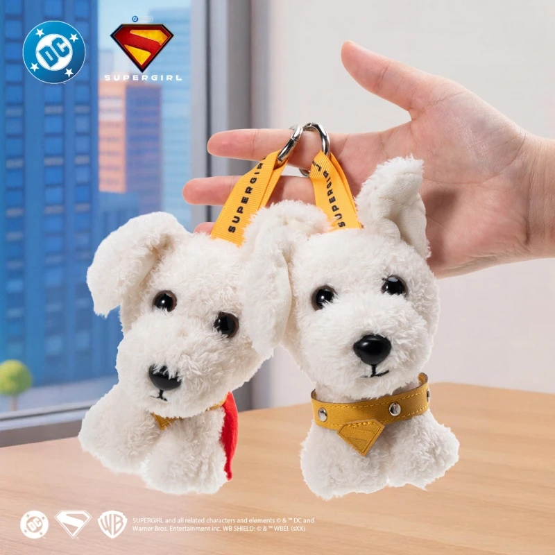Original Krypto Plüschtier DC Supergirl Weiches Stofftier-Anhänger Krypto Der Superschund Plüsch-Schlüsselanhänger Plüschpuppe Sammlerstück Geschenke