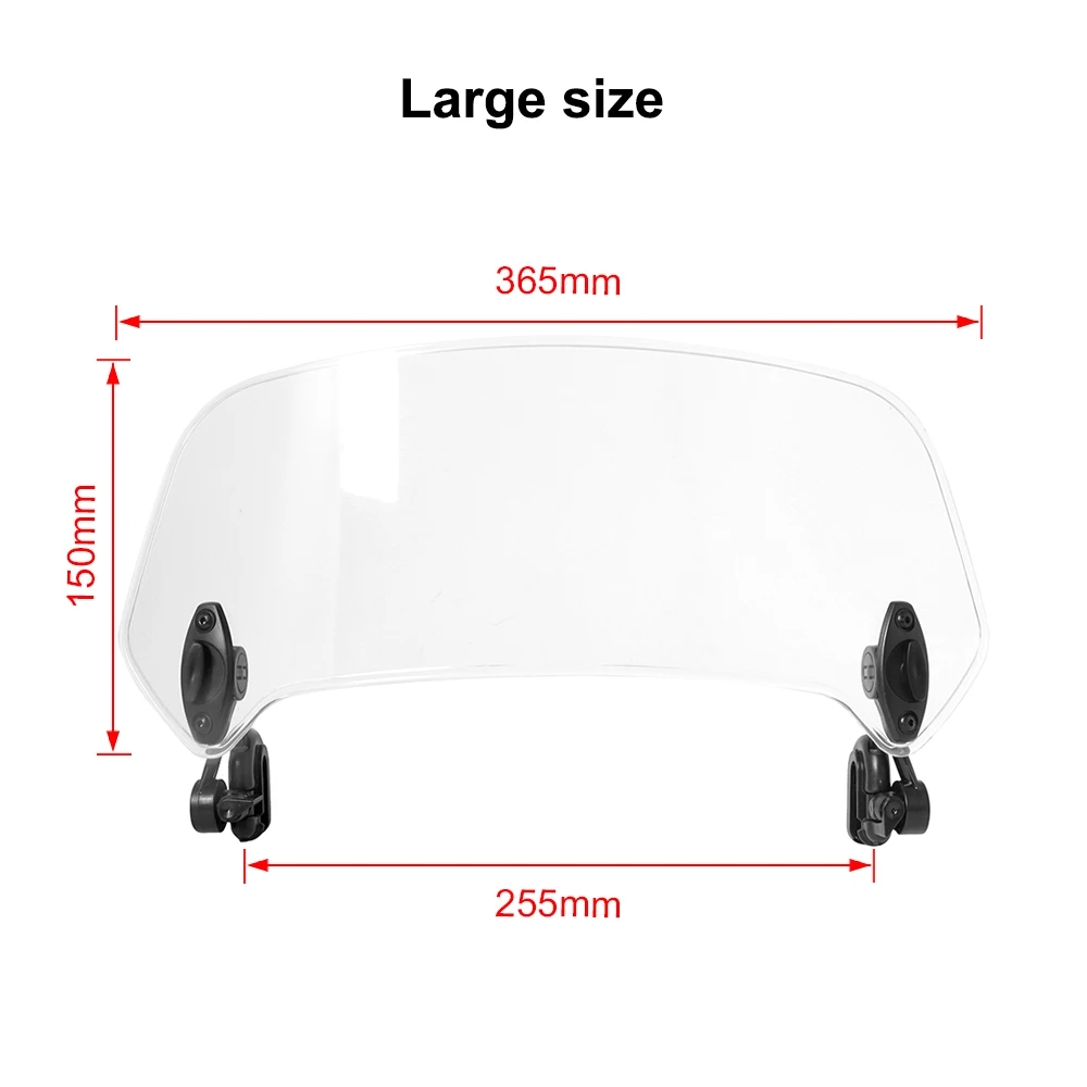Motorfiets Universele Voorruit Uitbreiding Verstelbare Spoiler Clamp-On Voorruit Deflector Voor BMW Kawasaki Yamaha Honda Suzuki