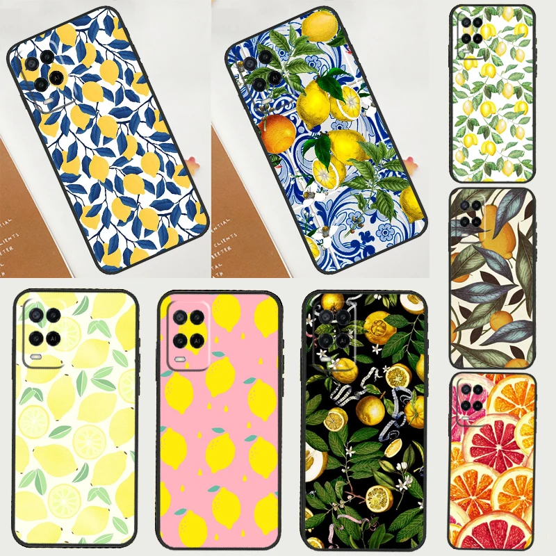 Summer Fruit Lemon Case For OPPO A52 A72 A92 A54 A74 A94 A83 A91 A93 A5 A9 A31 A53 A15 Find X3 X5 Pro Cover