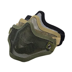 Field Wargame Tribal Mask Net Metal MeshHalf Face Hunting Tactical Protective Mask